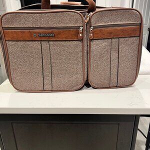 SAMSONITE Silhouette Vintage Large Carry-on Travel‎ Bag , Brown tweed